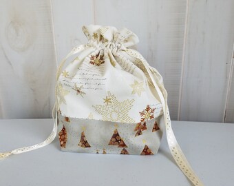 Sock Project Bag: Elegant Christmas