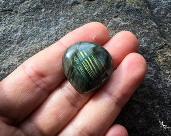 Labradorite Cabochon drop shaped stone Macrame micro-macrame jewelry supplies L-7