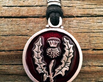 Scottish Thistle Pewter Pendant