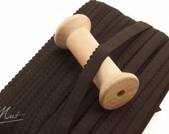 3 m Falzgummi with lace-brown Dark (espresso) (1.42 EUR/meter)