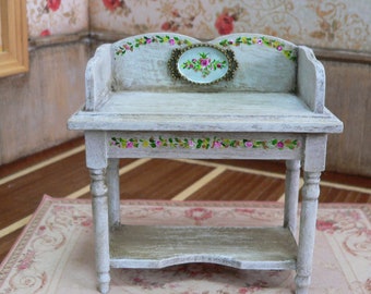 NOVELTY OOAK Toilet table or auxiliary 1:12 dollhouse, furniture in miniature.