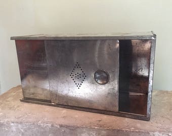Vintage tin breadbox