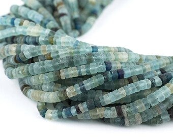 160 Ancient Roman Glass Cylinder Heishi Beads 4mm: Cylinder Roman Glass Roman Glass Beads Afghani Glass Beads 4mm Glass Beads Handmade Beads