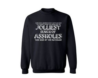 Jolliest Bunch of A-holes Funny Christmas Crewnwck