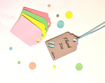 Personalized Baby Shower Thank You Tags - Baby Feet Tags - Thank You Tags - Baby Shower Tags - Baby Tags - Thank You - Baby Feet - Tags