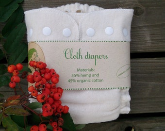Hemp, organic cotton cloth diaper / cloth nappy by "Responsible mother" Lithuanian hand made