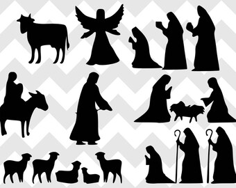 Nativity Svg File Christmas Svg Cut File Silhouette Svg