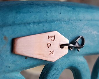 Coffin pendant, X-Small Coffin pet tag, Goth Anniversary, Anniversary gift, Till death Coffin dog pet tag, cat pet tag