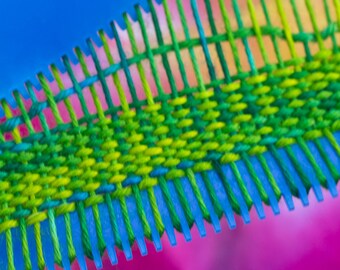 Beginner Weaving Loom, Learn to Weave, Ocean Blue