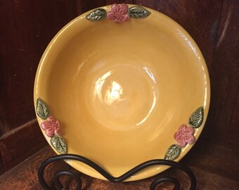 Cherry Blossom Yellow Bowl
