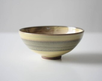 Yellow and Brown Ceramic Bowl