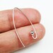 Arc 4pcs 25mm,21 gauge Earring Hook,925 Sterling SilverJewellery Findings Earwire , 25mm long-FDSSE0132