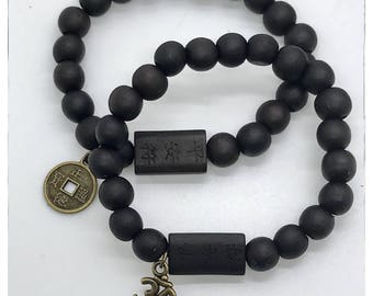 Buddhist bracelet sandal wood beads