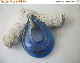 ON SALE Vintage European Artisan Glass Pendant 1523