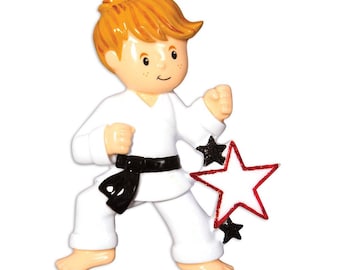 Karate Ornament Boy Karate Martial Arts Jujitsu Personalized Christmas Ornament