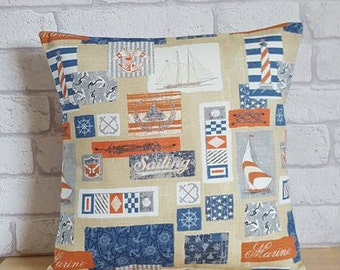 Nautical Sailing Pillow~Sailing Throw Pillow~Boating Cushion~Holiday Home Decor~Beach Decor~Nautical Home Decor~Seaside Decor for the Home