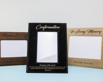 Custom Laser Engraved Leather Frame