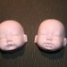 2 x BABY FACES . Fondant Mold.Hi Quality Silicon, use with Fondant, SugarCraft, Elegant Cake Decorating, Cup cake toppers, Poly CLay