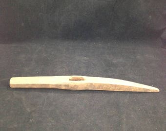 Antique Hand Forged Miner's/Prospector's Pick Head 13 Inch Long Slight Curve with Hammer and Pick Ends 01697