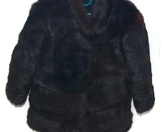 Vintage kids coat Kids fur coat Girls winter coat Kids rabbit coat Rabbit fur coat Vintage fur coat kids Genuine fur coat Rabbit coat