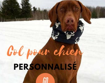 Custom dog neck warmer, dog scarf, neck warmer, dog accessory, dog neck scarfdog scarf, buck head scarf, Go wouf, dogs accessories