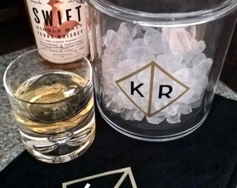 Monogram Ice Bucket, Monogram Gift, Wedding Gift, Engagement Gift, Monogram Bucket, Housewarming Cocktail Hour, Gift for Her
