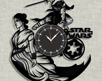 Star Wars vinyl record clock, wall clock Star Wars, Best Gift for Decor
