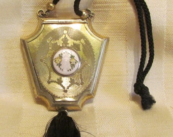 1910s Guilloche Compact Powder Compact Dance Compact Gold Tone Compact Victorian Compact Very Good to Excellent Condition