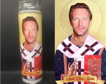 Chris Martin Coldplay Devotional Prayer Saint Candle