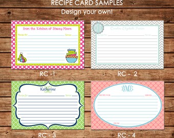 personalized recipe card
