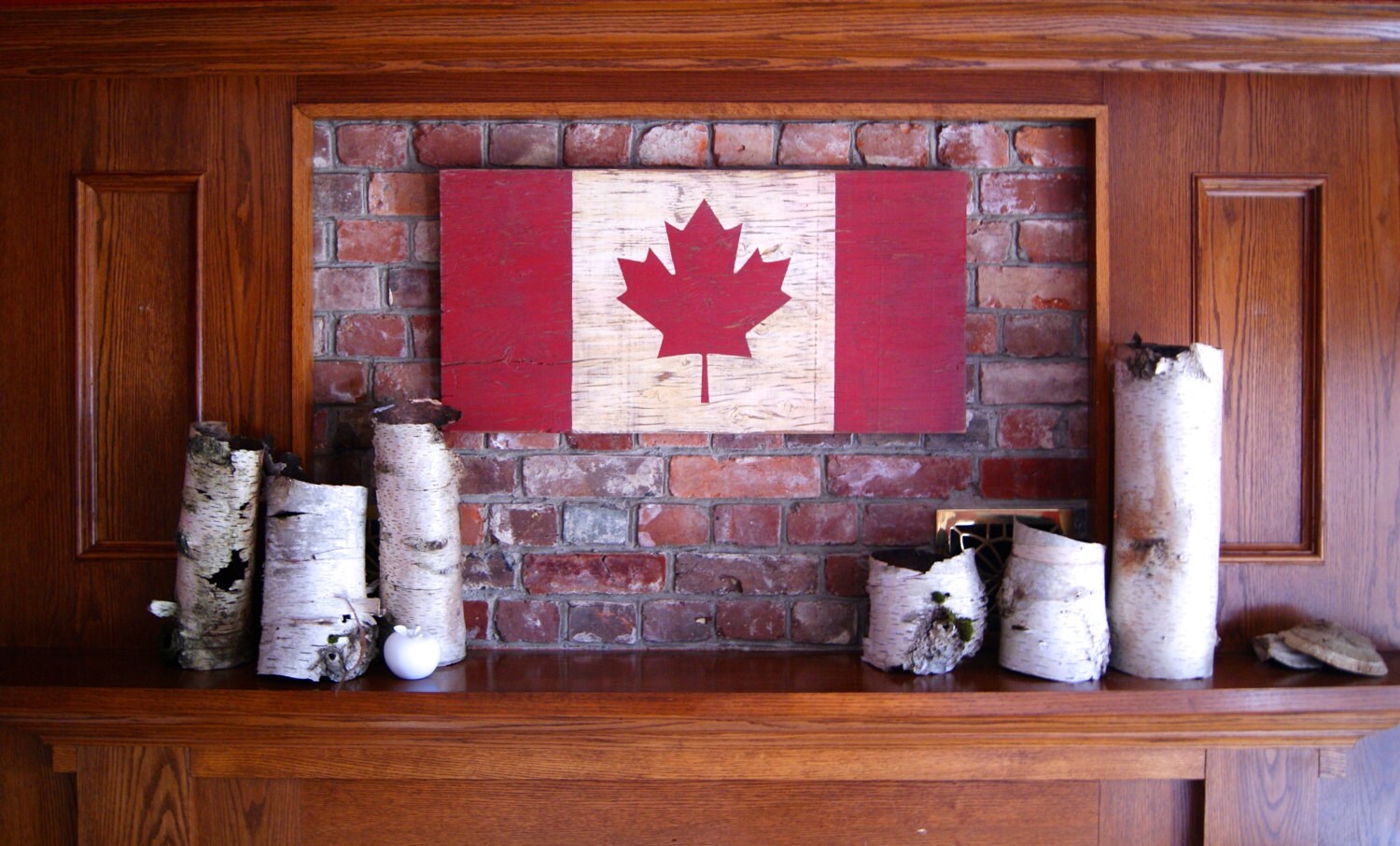 Canadian Wood Flag Sign Canadian sign flag sign outdoor