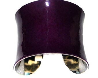 Purple Patent Leather Cuff Bracelet - by UNEARTHED