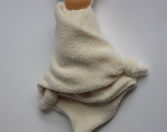 Handmade organic baby lovey // Waldorf lovey doll // blanket doll // Waldorf baby doll // organic fabric doll // baby shower gift // newborn