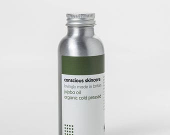 Organic Jojoba Oil, Soil Association certified organic, great facial oil for men. Moisturises, nourishes and protects. 100ml or 50ml size.