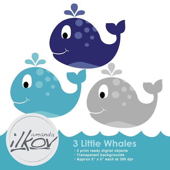 Download Premium Baby Whale Clipart for Digital Scrapbooking Crafting
