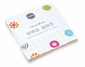 Hey Dot Charm Pack by Brigitte Heitland for ZEN CHIC for Moda Fabrics #1600PP 100% Cotton