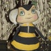 Primitive Bumble Bee Pattern "Honey Wee" instant download. (HAFAIR)