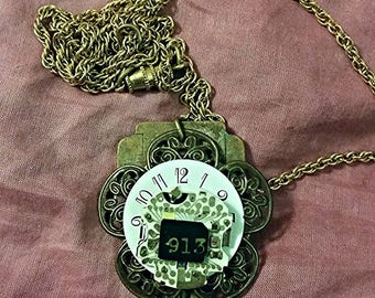 Steampunk key and watch pendant