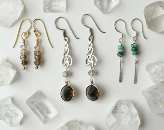 Small Bohemian Sterling Silver Earrings