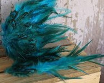 Teal Newborn Pheasant Feathered Wings