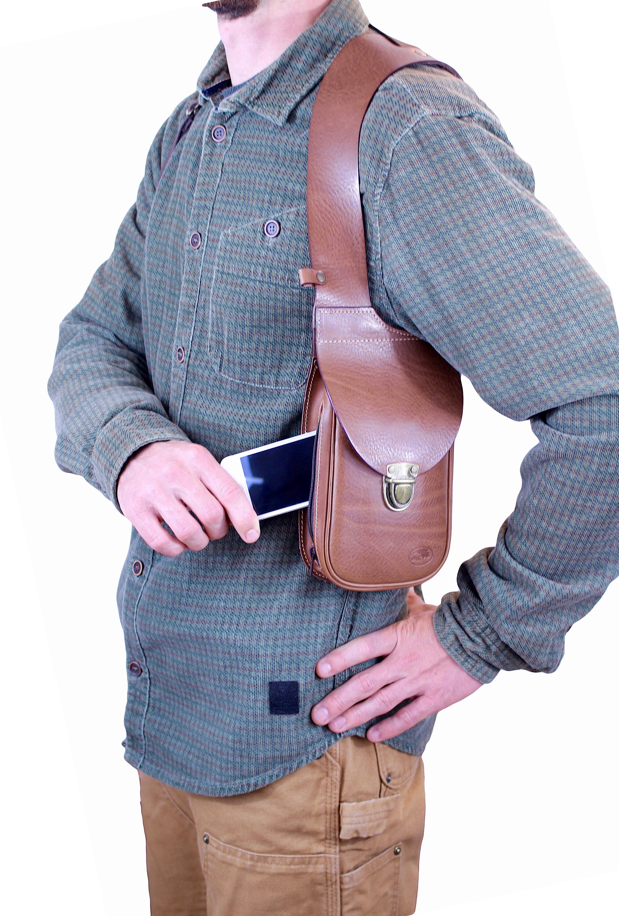 Sacoche holster d'épaule en cuir DELUXE sacoche holster