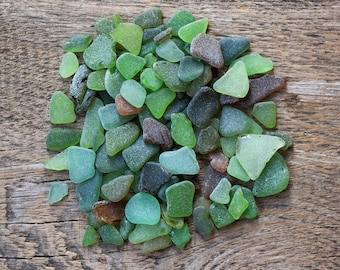 100 extra small seaglass green sea glass crafting vase filler beads for jewelry making zen garden natural jewelry supply for fairy garden