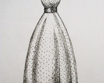 Custom Wedding Gown Sketch