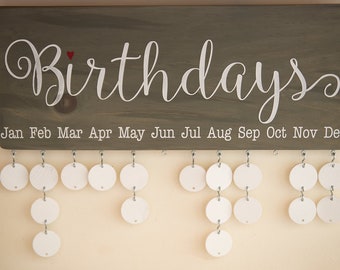 Family Birthday Board - Birthday Calendar - Family Calendar - BD001W18