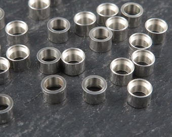 Sterling Silver Round Tube Bezel Setting 3mm