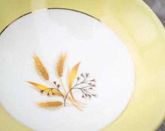 Vintage Autumn Gold Soup Bowl - Century Service Corp. by Homer Laughlin - Semi Vitreous - 22 Kt. Gold - 1950's