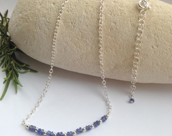 Sapphire Gemstone Bar Necklace