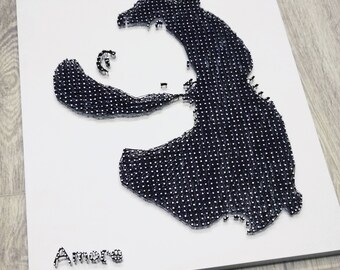 Black and white enamored bears