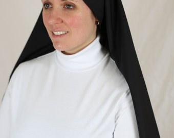 31 inch Black Veil Catholic Nun, Nuns Habit NEW