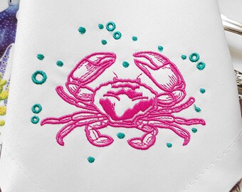 Crab Embroidery Design - 5 sizes